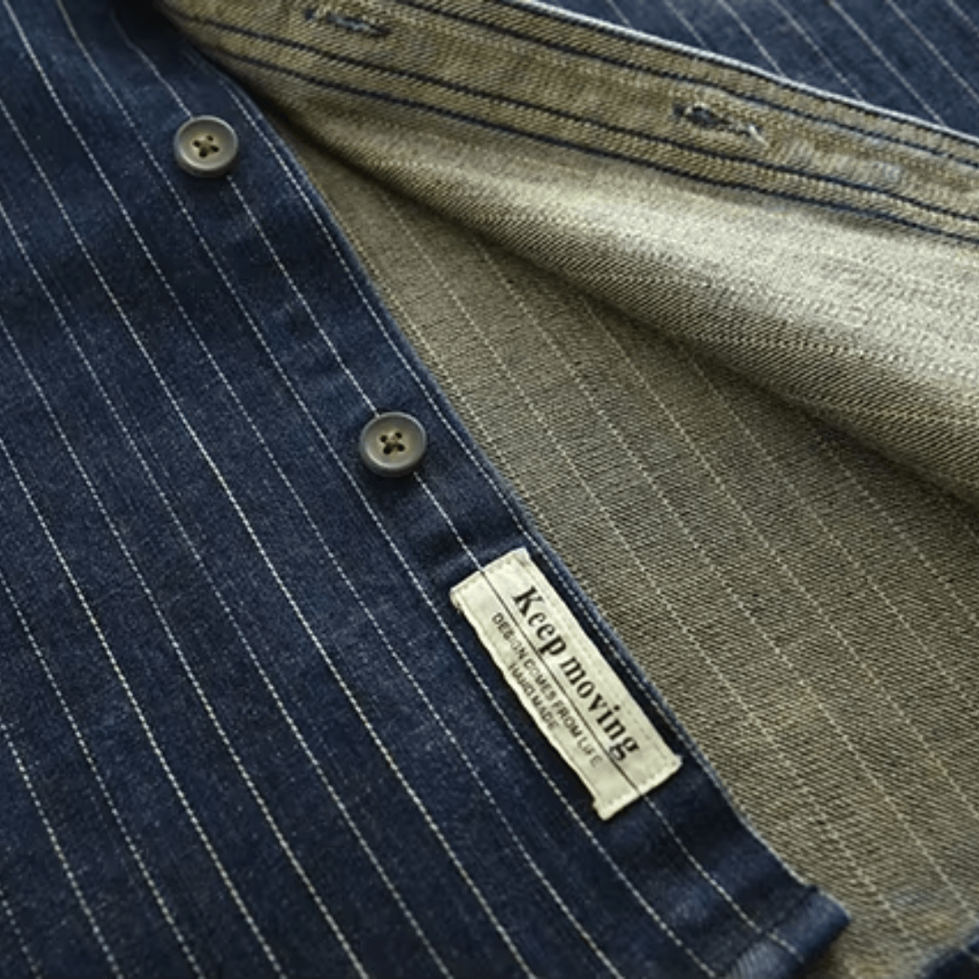 Striped Denim Shirt - Wild Soul Co.