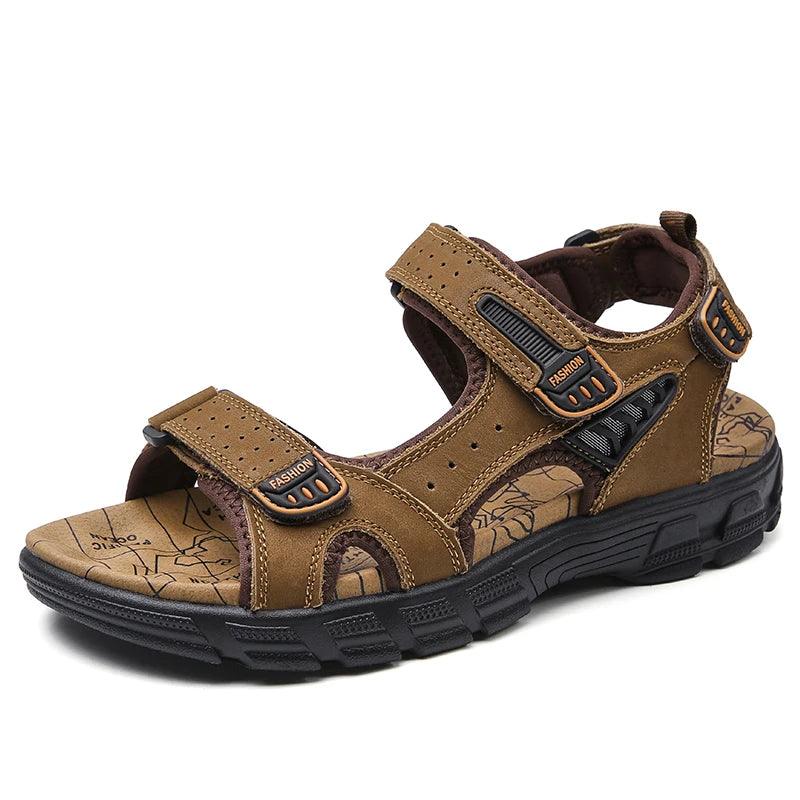 Camel crown men's leather sandals clearance