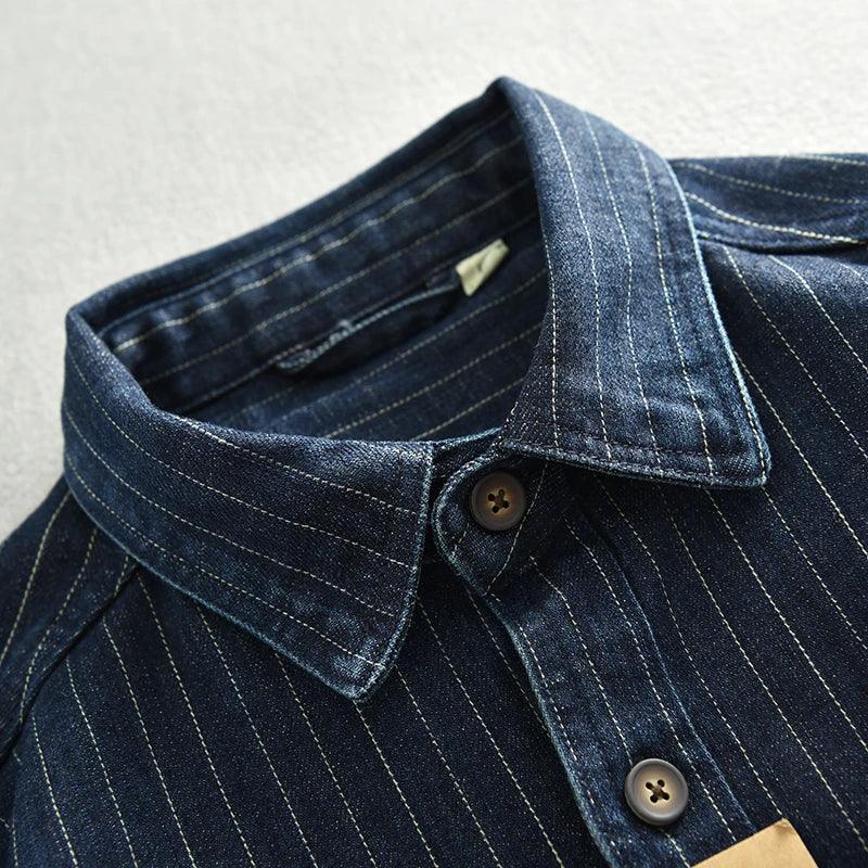 Striped Denim Shirt - Wild Soul Co.