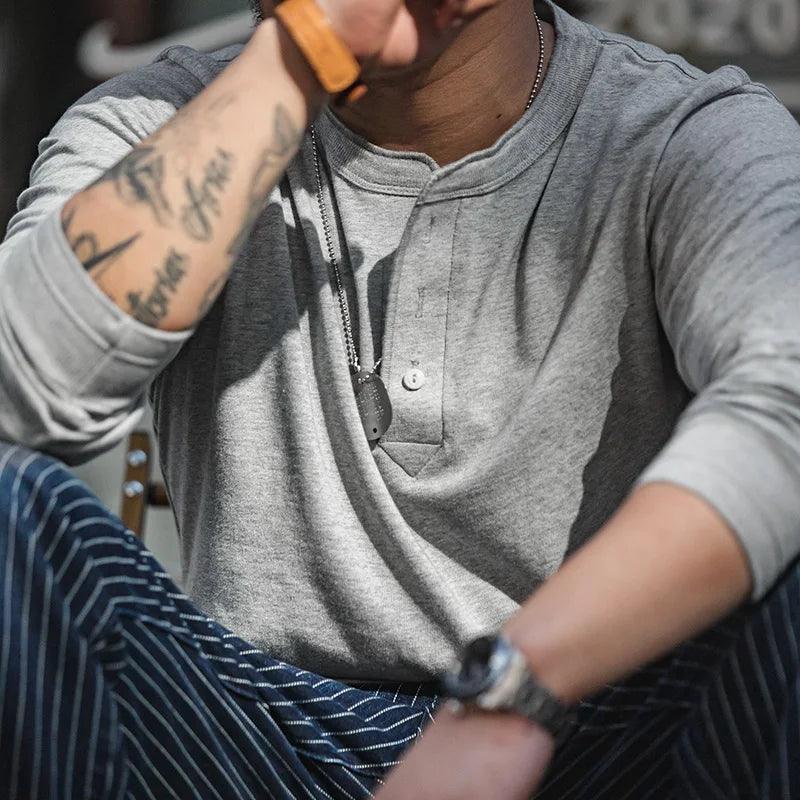 Long Sleeve Henley T-shirt - Wild Soul Co.