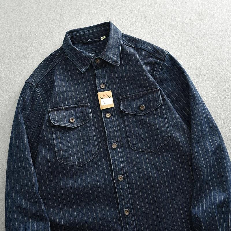 Striped Denim Shirt - Wild Soul Co.