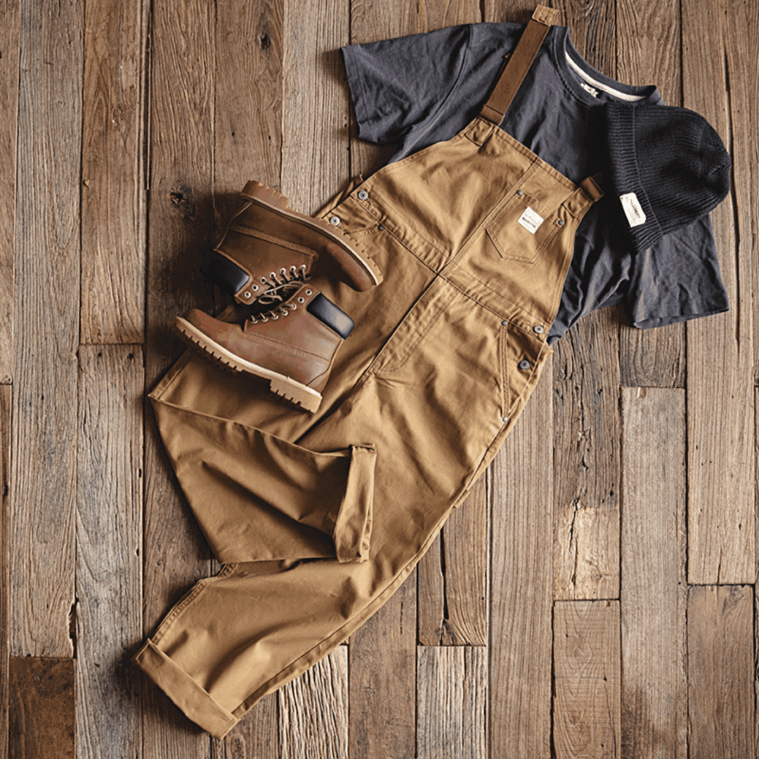 Khaki Denim Overall - Wild Soul Co.