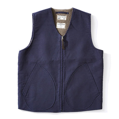 Dock Sherpa Vest in Navy, laid flat