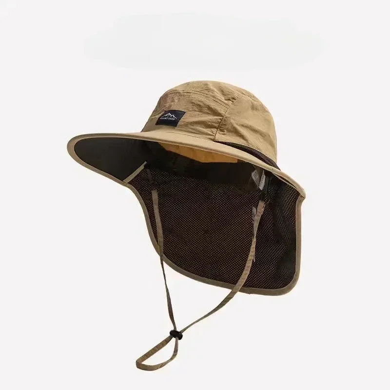 Trail Wide Brim Hat in Camel, front view