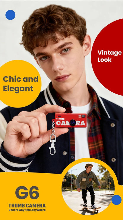 Mini Vintage Camera 1984 – Retro Keychain