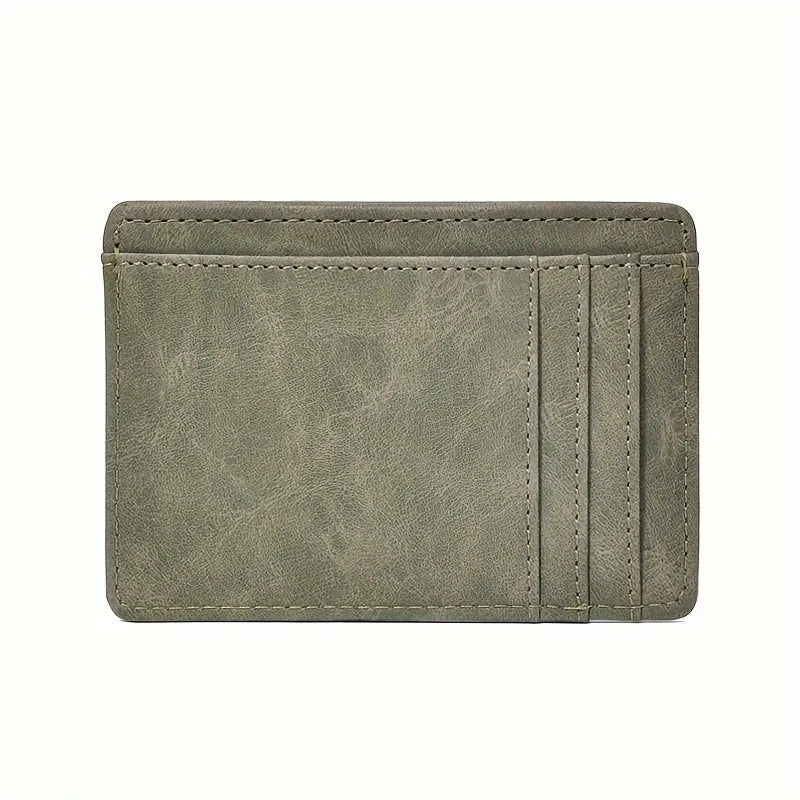 Open Road Slim Card Holder in Sage Green, front view