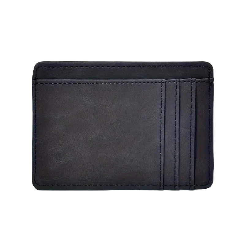 Open Road Slim Card Holder in Black, front view