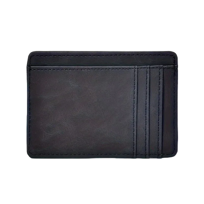 Open Road Slim Card Holder in Black, front view