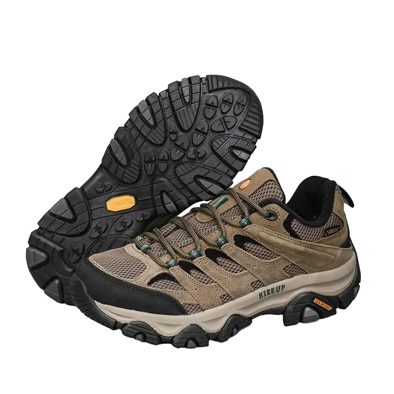 All Terrain Trail Sneaker in Khaki, pair with the lugged outsole showing