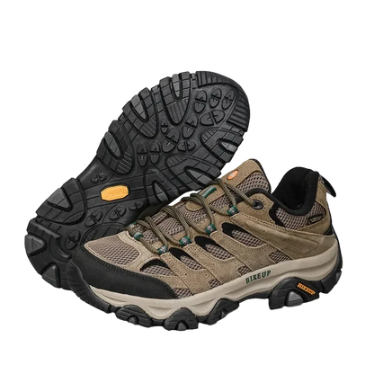 All Terrain Trail Sneaker in Khaki, pair with the lugged outsole showing