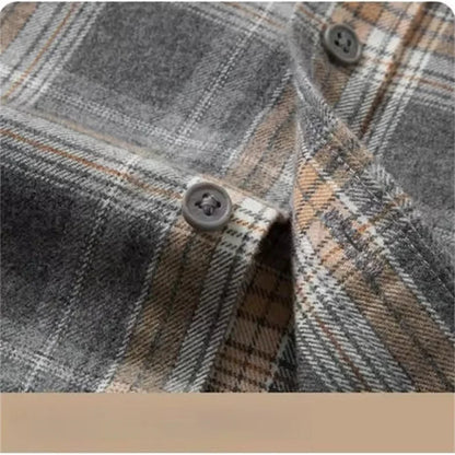 100% Cotton Men's Flannel Shirt Plaid Casual Long Sleece Multi-Color High Quality Autumn Winter Retro Dress Shirts Big Size 6XL