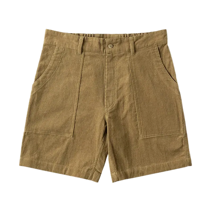 70s Longboard Corduroy Shorts in Camel, laid flat