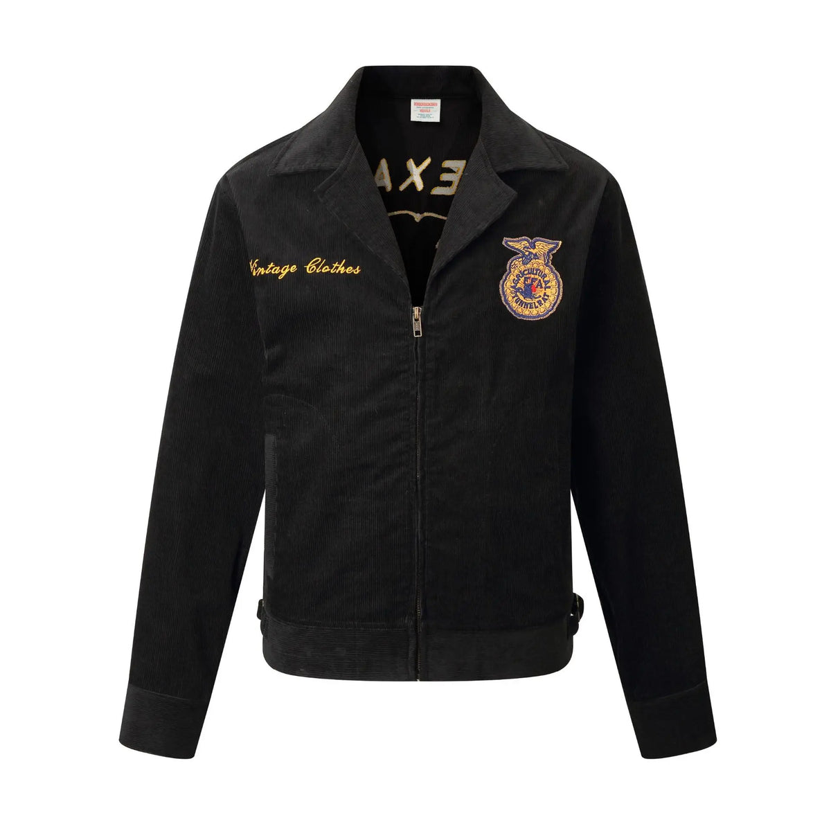 Rider Corduroy Jacket in Black, front view