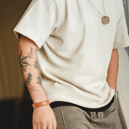 Waffle Pattern T-Shirt - Wild Soul Co.