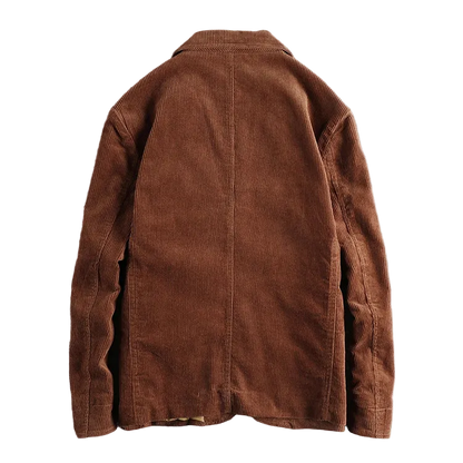 Corduroy Worker Blazer in Rust, back view