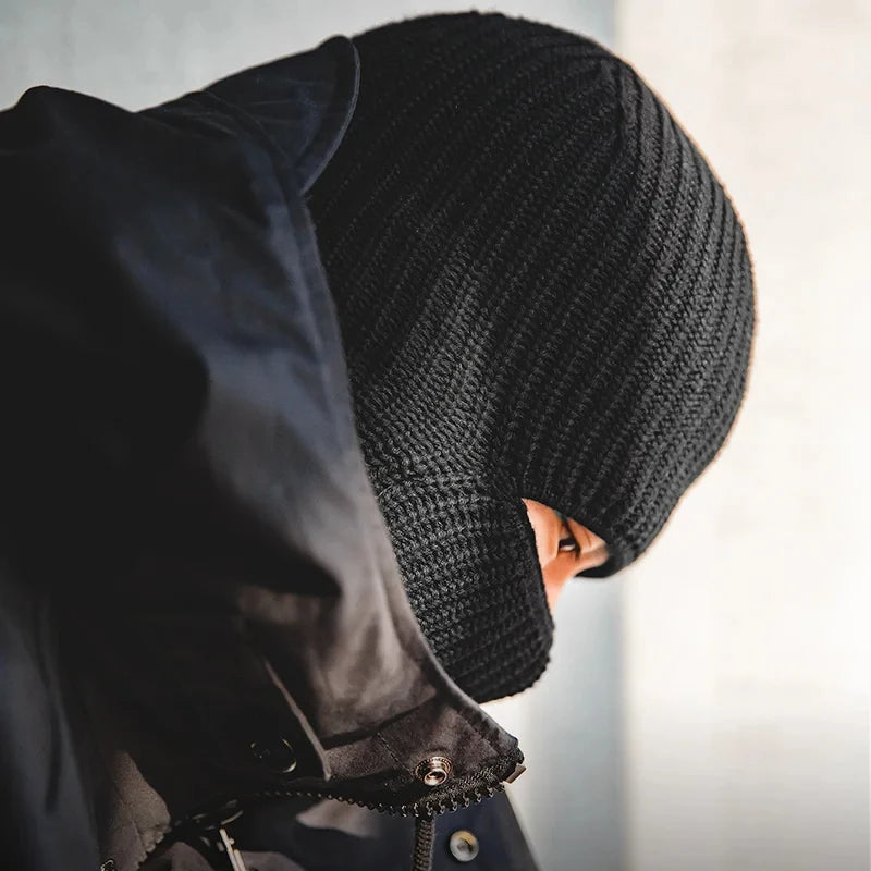 2-in-1 Balaclava Beanie pulled down as a balaclava