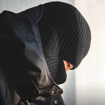2-in-1 Balaclava Beanie pulled down as a balaclava