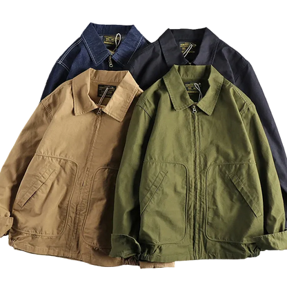 Frontier Field Jacket in the four colors with the vintage hangtag