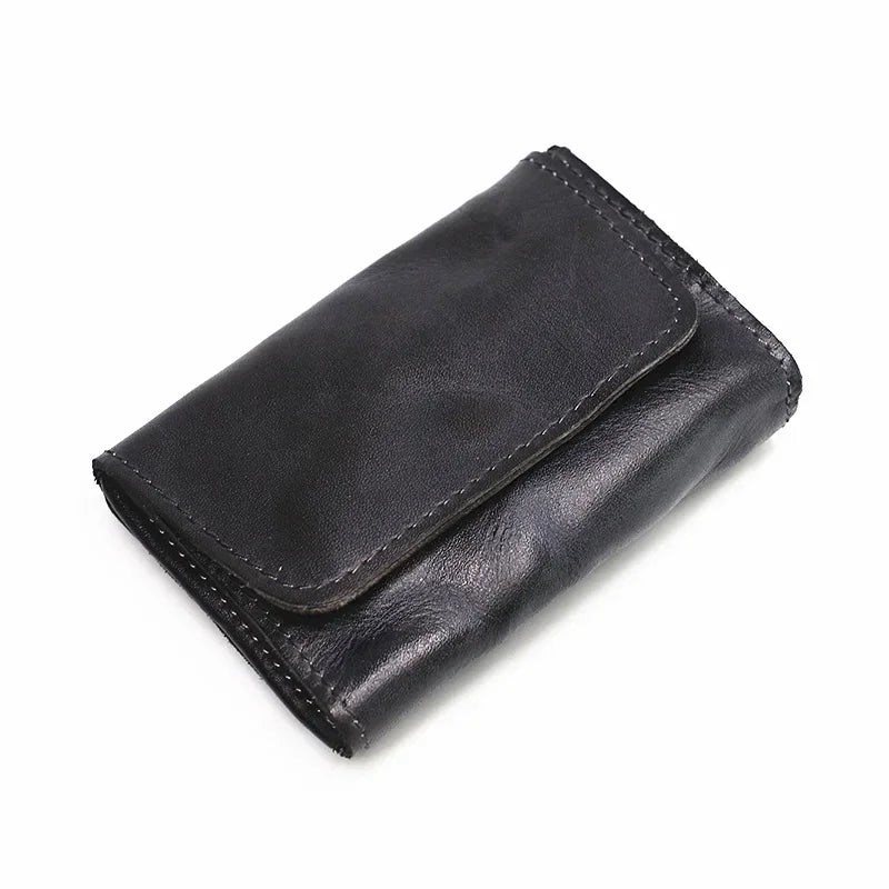 Nomad Leather Wallet in Black, closed