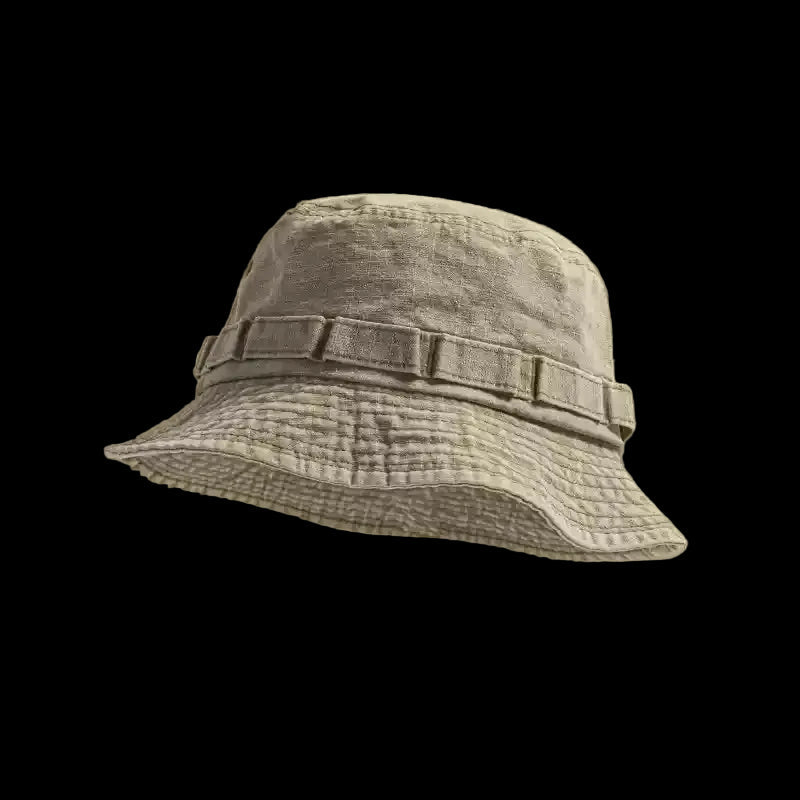 Lookout Washed Cotton Bucket Hat in Field Khaki