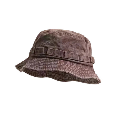 Lookout Washed Cotton Bucket Hat in Washed Brick